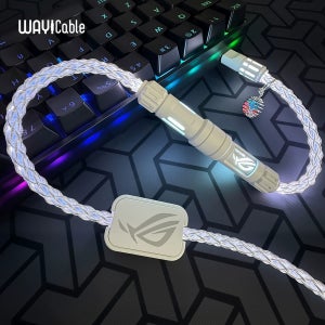 WAYi 1.5M 마그네틱 키보드 케이블 기계식 RGB 마그네트론 색상 변경 8K 항공 플러그 케이블 PC 노트북 키보드 액세서리