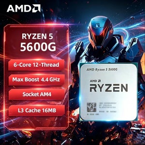 AMD Ryzen 5 5600G AMD R5 5600G CPU 6코어 12스레드 4.4GHz 언락 데스크탑 프로세서 소켓 AM4 게이밍 CPU (패키지 미포함)