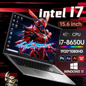 2026년형 신형 코어 i7 8650U 윈도우 11 프로 노트북 32GB 램 2TB SSD 게이밍, 사무용, 스튜디오용 고속 노트북 5000mAh