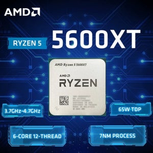 AMD Ryzen 5 5600XT CPU Zen3 7nm 6코어 12스레드 CPU 3.7GHz~4.7GHz 32MB L3 캐시 AM4 소켓 데스크탑 프로세서