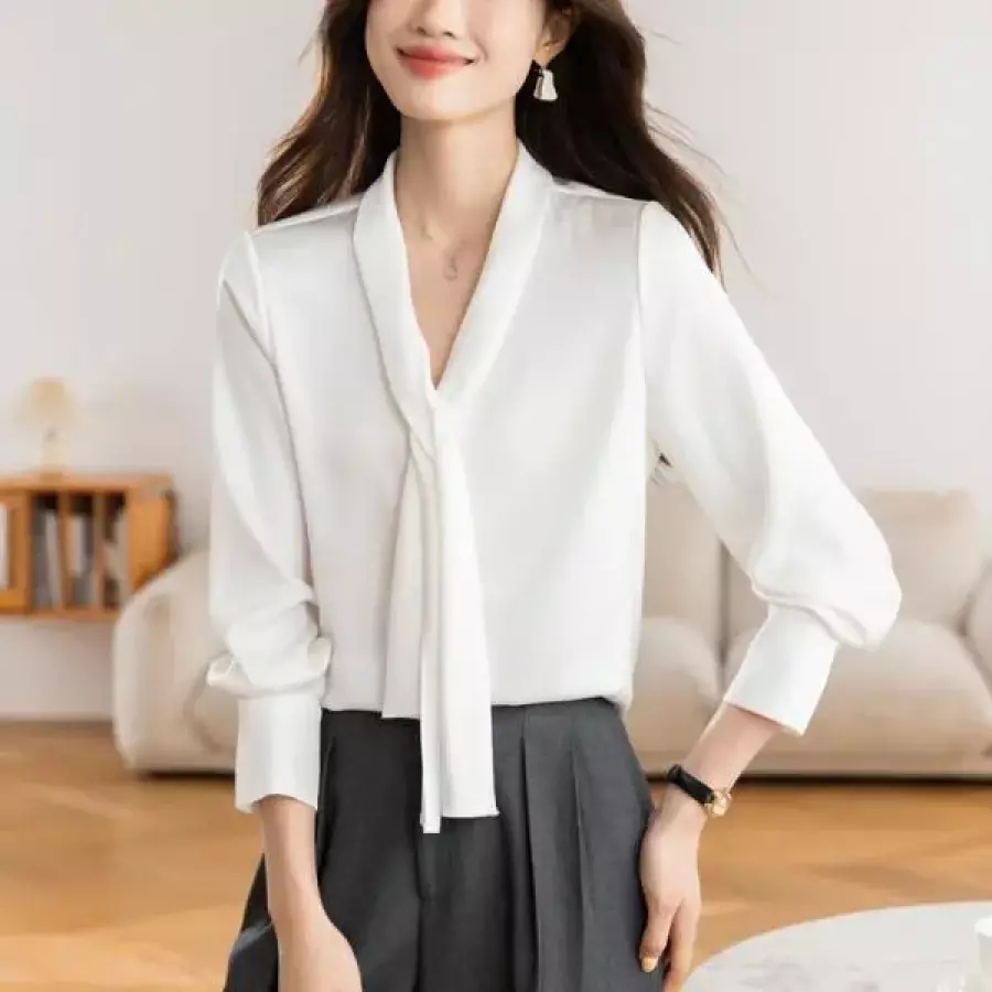 하트시그널5 정규리 블라우스 옷 타이 셔츠 화이트 1회 패션