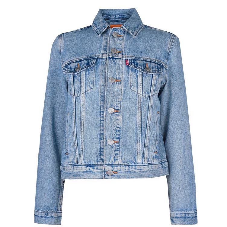 리바이스 여성 엑스 보이프렌드 트러커 자켓 코튼 롱 슬리브 포인트 넥 카라 데님 올 Women s Ex Boyfriend Trucker Cotton Long Sle 16444660