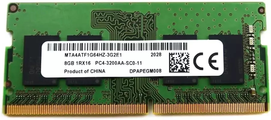 마이크론 테크놀로지 MTA4ATF1G64Hz-3G2E1 8GB 3200MHz DDR4 260핀 SOM (PC4-25600) 노트북 데스크탑 미니
