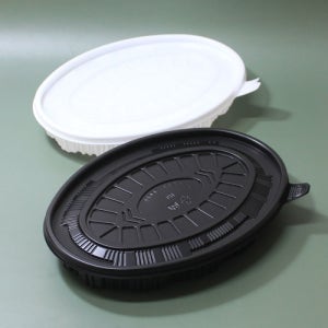 EH 타원찜 340파이 소 100개 세트 백색 검정 해물찜 생선조림 찜닭