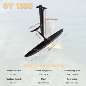 세일 중 GY1350 카본 파이버 하이드로포일 카이트 서핑 패널 SUP 패들 보드 마스트 다운 윙 이포일 카이트 서핑 워터플레이 포일