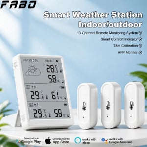 Tuya WiFi 전자 기후 모니터링 모듈 키트 WiFi 게이트웨이 및 야외 IP65 방수 433mhz 온습도계(앱 알림 기능 포함)