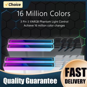 1/2개 RAM 히트싱크 라디에이터 5V 3핀 ARGB PC 메모리 쿨링 베스트 방열판 쿨러 (DDR2 DDR3 DDR4 DDR5 데스크탑 PC 램 메모리용)
