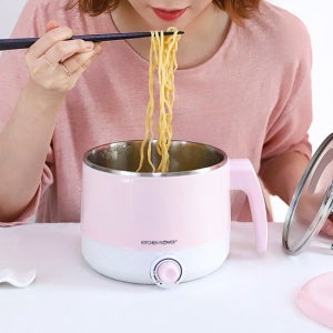 키친플라워 휴대용 여행용 멀티 전기 라면 포트 쿠커