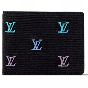 루이비통 블랙 멀티플 엠브로이더드 로고 바이폴드 지갑 사이즈 11 5cm x 9cm 1 LVU7BD49BCKZZZZZ00 26 FW Multiple LV 블라종 156825297