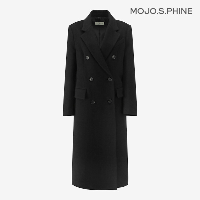 MOJO 모조에스핀 울캐시미어 더블 테일러드 롱 코트 BK_S254MSG411  Black_BK1 55
