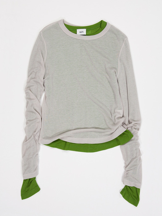 아딧 Basic Line Long Sleeves tee_beige 베이지