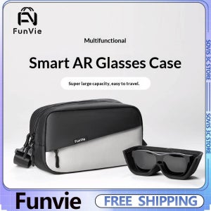 Funvie AR/스마트 안경 휴대용 케이스 XREAL ONE/XREALAIR2 PRO/INMO GO/ROKID AR LITE용 다기능 액세서리