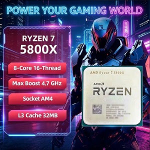 AMD Ryzen 7 5800X AMD R7 5800X CPU 8코어 16스레드 3.8GHz 언락 데스크탑 프로세서 소켓 AM4 게이밍 CPU (패키지 미포함)