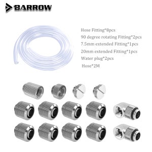 바로우 AIO PC 분리형 호스 수냉 키트 DIY 컴퓨터 수냉 피팅 포함 리퀴드 루프 키트 블랙 화이트 실버 골드