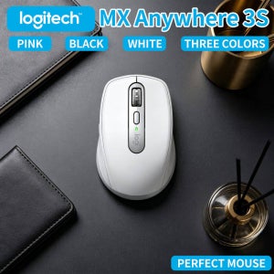 무선 MX Anywhere 3S 마우스 - 8000 DPI 3개 기기 연결 블루투스 하이퍼스크롤, 베이프 디자인 팀 회의 프로젝트 논의에 적합