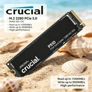 크루셜 P510 M.2 2280 PCIe 5.0 NVMe SSD 1TB 읽기 속도 최대 11000MB/s 쓰기 속도 최대 9500MB/s 고성능 드라이브 P3 플러스에서 업데이트됨