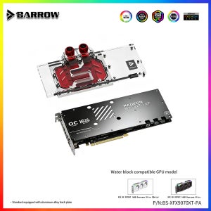 Barrow BS-XFX9070XT-PA GPU 워터 블록 XFX RX 9070 XT 머큐리 OC 마그네틱 에어/게이밍 비디오 카드/액체 쿨러용