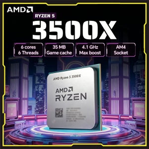 AMD Ryzen 5 3500X 6코어 6스레드 3.6GHz 32MB L3 캐시 7NM 65W AM4 데스크탑 CPU (패키지 없음, 루즈칩)