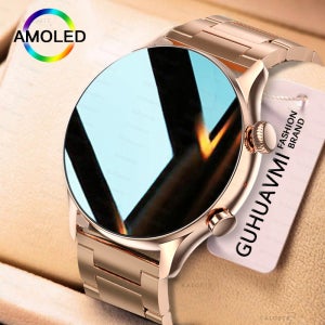 2026년 신형 스마트워치 여성용 AMOLED HD 화면 항상 켜짐 디스플레이 블루투스 통화 IP68 방수 GPS 스마트 남성용 시계 안드로이드 iOS용