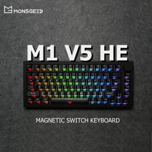 MONSGEEK M1 V5 HE 게이밍 키보드 마그네틱 스위치 빠른 트리거 RT0.005mm 8K 폴링 레이트 RGB 알루미늄 유선 무선 키보드