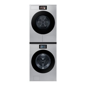 삼성 비스포크 AI 세탁기 건조기 세트 25/22kg + 상단 설치 키트 WF90F2522ACHT 실버스틸