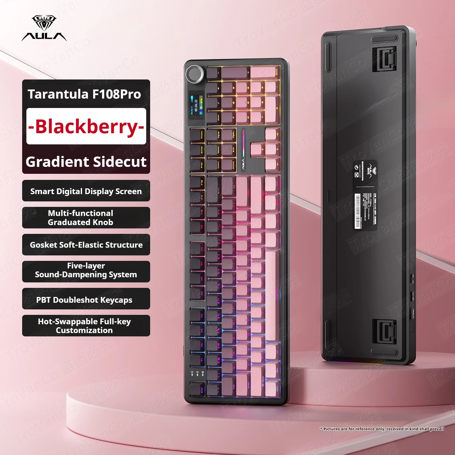 AULA 독거미 F108 pro 키보드 8000mAh 저소음 솜사탕축 (52,500원) (무료)