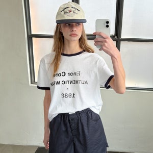엔오르 [Core] Vintage Ringer T-Shirt - White