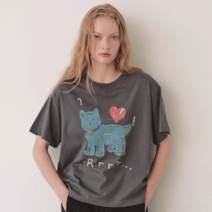 [에디텀] HEY LUCKY T-SHIRT(CHARCOAL)