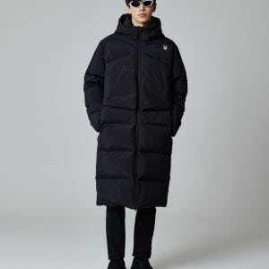 [헥센] 후드 롱 다운,SPIWCNDJ306UBLK