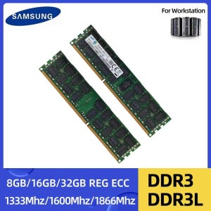 삼성 DDR3L DDR3 8GB 16GB 32GB REG ECC 서버 메모리 1333MHz 1600MHz 1866MHz DIMM RAM 등록 메모리