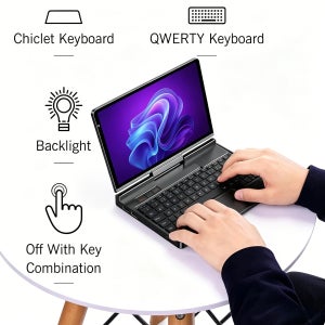 GPD 블레이징 2026 포켓 4 8.8인치 휴대용 미니 PC AMD AI 9 HX 370 64GB 램 2TB NVMe 180도 회전 가능 °   노트북 컴퓨터