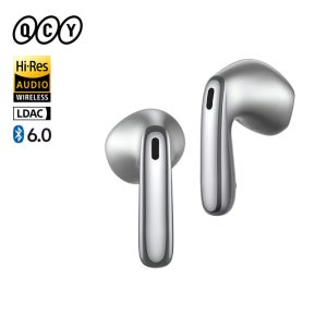 QCY AilyBuds E50 무선 이어폰 블루투스 6.0 공간 음향 이어버드 11mm 드라이버 인이어 감지 기능 HT11 베이스 부스트 헤드셋 40시간 사용 가능