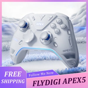 FLYDIGI APEX5 엘리트 무선 게임 컨트롤러, 조절 가능한 장력 합금 조이스틱 피드백 게임패드 (PC/스위치/안드로이드/iOS 호환)