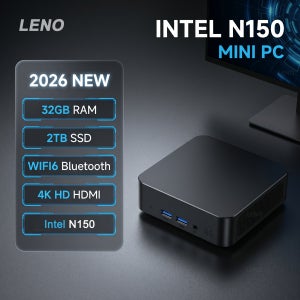 레노 뉴 미니 PC 게이머 컴퓨터 윈도우 11 인텔 N150 32GB 램 1/2TB SSD FHD 블루투스 WiFi6 타입-C 게이밍 오피스 4K HDMI