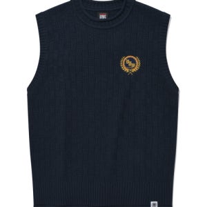 [비전스트릿웨어] VSW Emblem Knit Vest Navy VS2201KT01NA