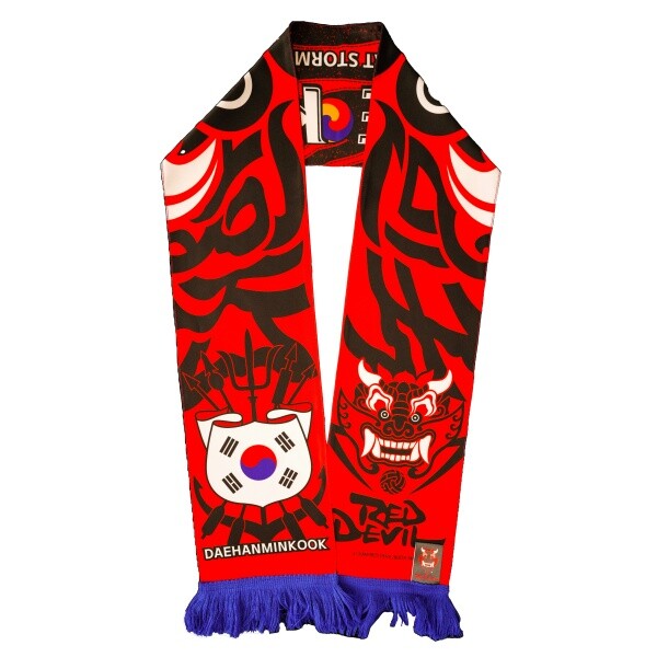 붉은악마머플러 축구대표팀 응원머플러 국가대표 대한민국 목도리 대한축구협회 공식슬로건 응원용 머플러