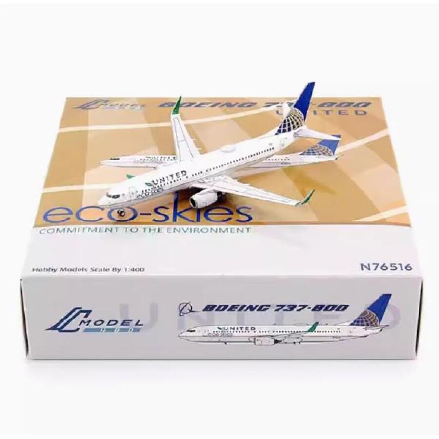 다이캐스트 스케일 1/400 미국 유나이티드 항공 B737-800 N76516 합금 모델 장난감 컬렉션 디스플레이 장식