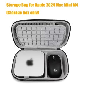 Apple 2024 Mac Mini M4 커버 쉘 여행용 하드 운반용 보관 가방 휴대용 소프트 내부 방수 지퍼 충격 방지 상자