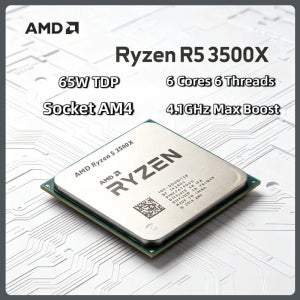 AMD 라이젠 5 3500X R5 3500X 4.1GHz 6코어 6스레드 CPU 프로세서 7NM 65W L3 32M 소켓 AM4 트레이