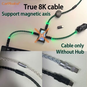 새로운 K0HM6 USB 게이밍 데이터 라인 USB 허브 8K 독립 전원 공급 장치(스크린 포함) 게임 분위기 데스크 설정을 위한 트렌디한 디자인 8000Hz