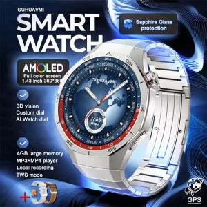 NEW 워치 5 PRO GPS 구글맵 32GB 메모리 스마트워치 MP3/MP4 플레이어 앱 다운로드 챗 GPT NFC 스포츠 통화 기능 탑재 안드로이드 iOS용 워치