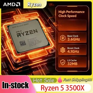 AMD Ryzen 5 3500X R5 3500X 3.6GHz 6코어 6스레드 CPU 프로세서 7NM 65W L3=32M 100-000000158 소켓 AM4 패키지 없음