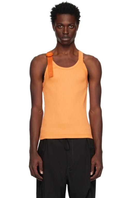 디온리 Orange Safety Slider Tank Top 231417M214014