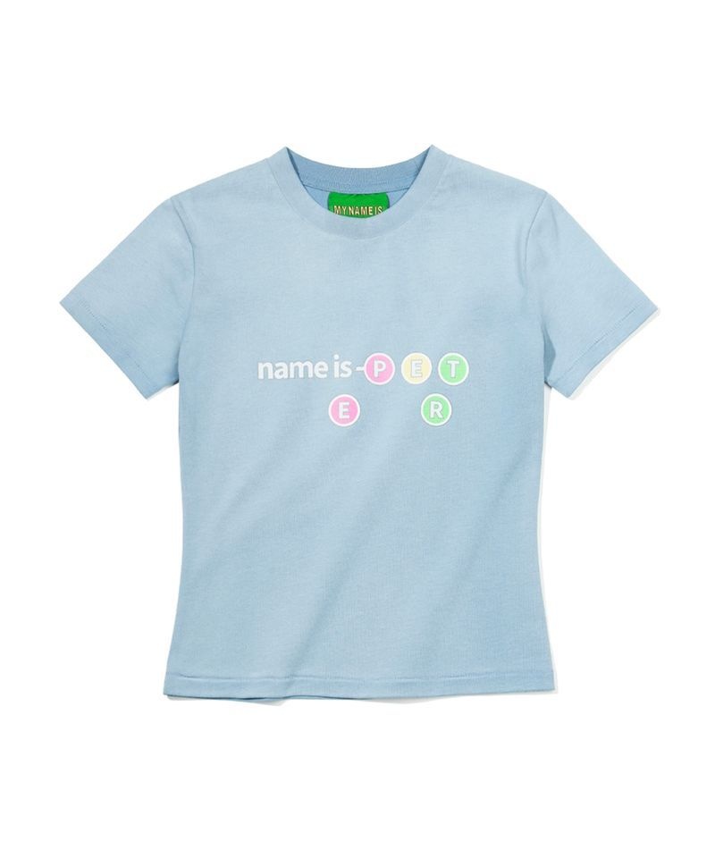 MYNAMEISPETER (W) TRAFFIC LIGHTS T-SHIRT - VINTAGE BLUE347368