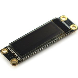 DFR0647 Fermion: Monochrome 0.91” 128x32 I2C OLED Display with Chip Pad (Breakout)