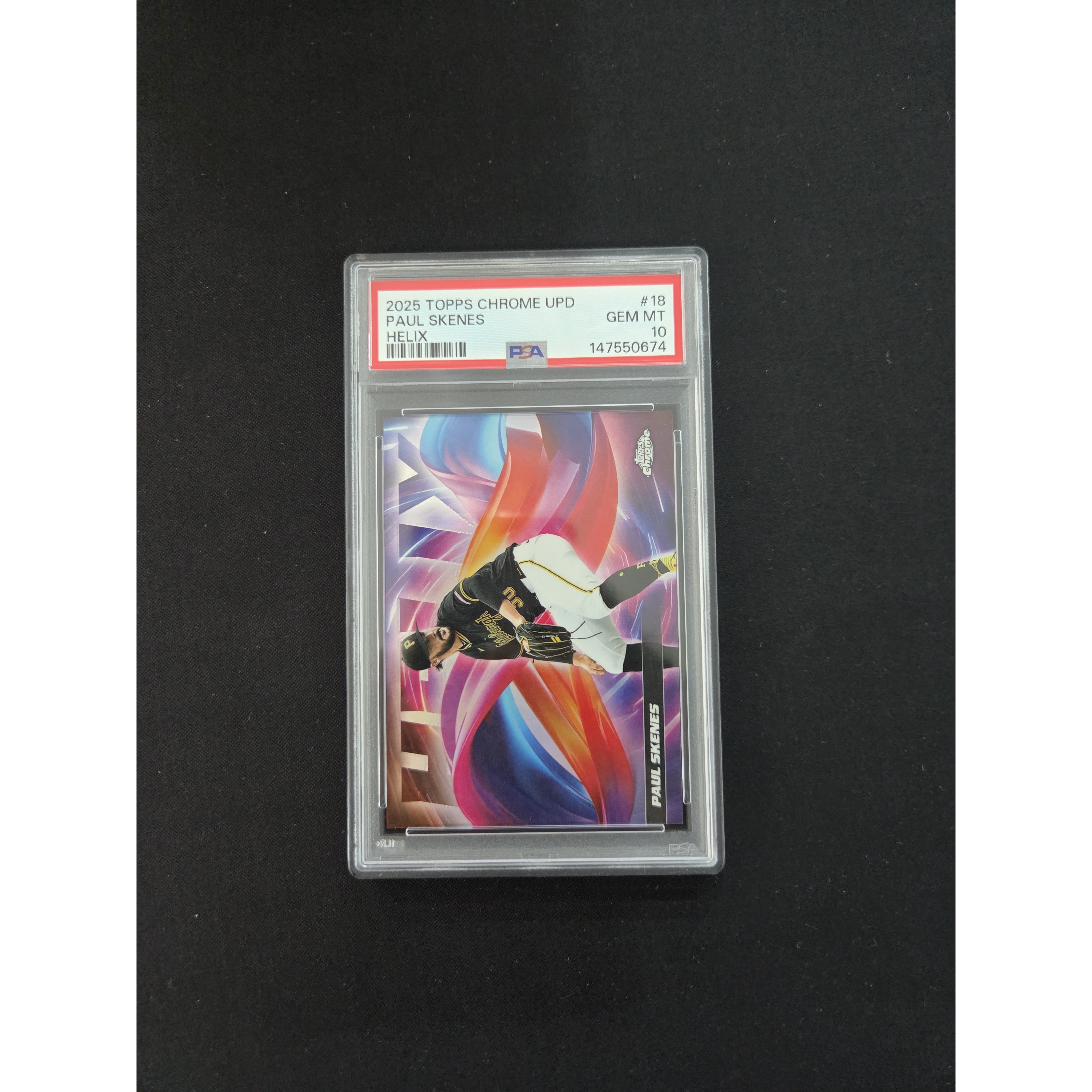 폴 스킨스 2025 Topps Chrome Update Paul Skenes HELIX PSA 10 등급카드 야구카드
