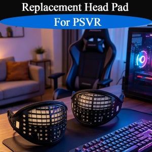 PSVR Gen1용 내구성 있는 편안한 블랙 헤드 스트랩 패드 교체용 헤드 패드 통기성 헤드 쿠션 PSVR 액세서리용 VR 헬멧
