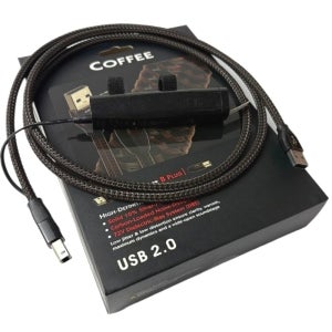 커피 HiFi USB OTG 케이블 10% 은도금 타입 A to B 2.0 USB A to B 오디오 케이블 (디코더 DAC 사운드 카드 PC용)