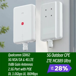 글로벌 버전 ZTE 5G 아웃도어 CPE MC889 울트라 SDX62 2.5G POE 무선 라우터 MC7510D 5G LTE CAT16 심 카드 아웃도어 모뎀 11dBi