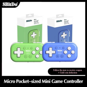 8Bitdo 마이크로 미니 게임 컨트롤러, 포켓 사이즈 게임패드는 닌텐도 스위치, 안드로이드, 라즈베리 파이용 키보드 모드를 지원합니다.
